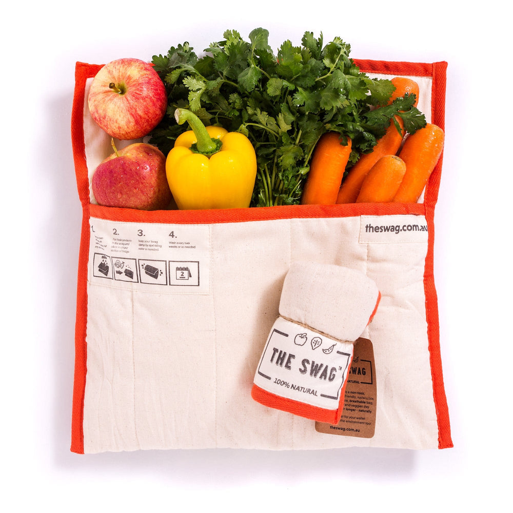 The Swag 100% natural and reusable produce bags for the fridge keeps produce fresh for weeks - The Swag AU

