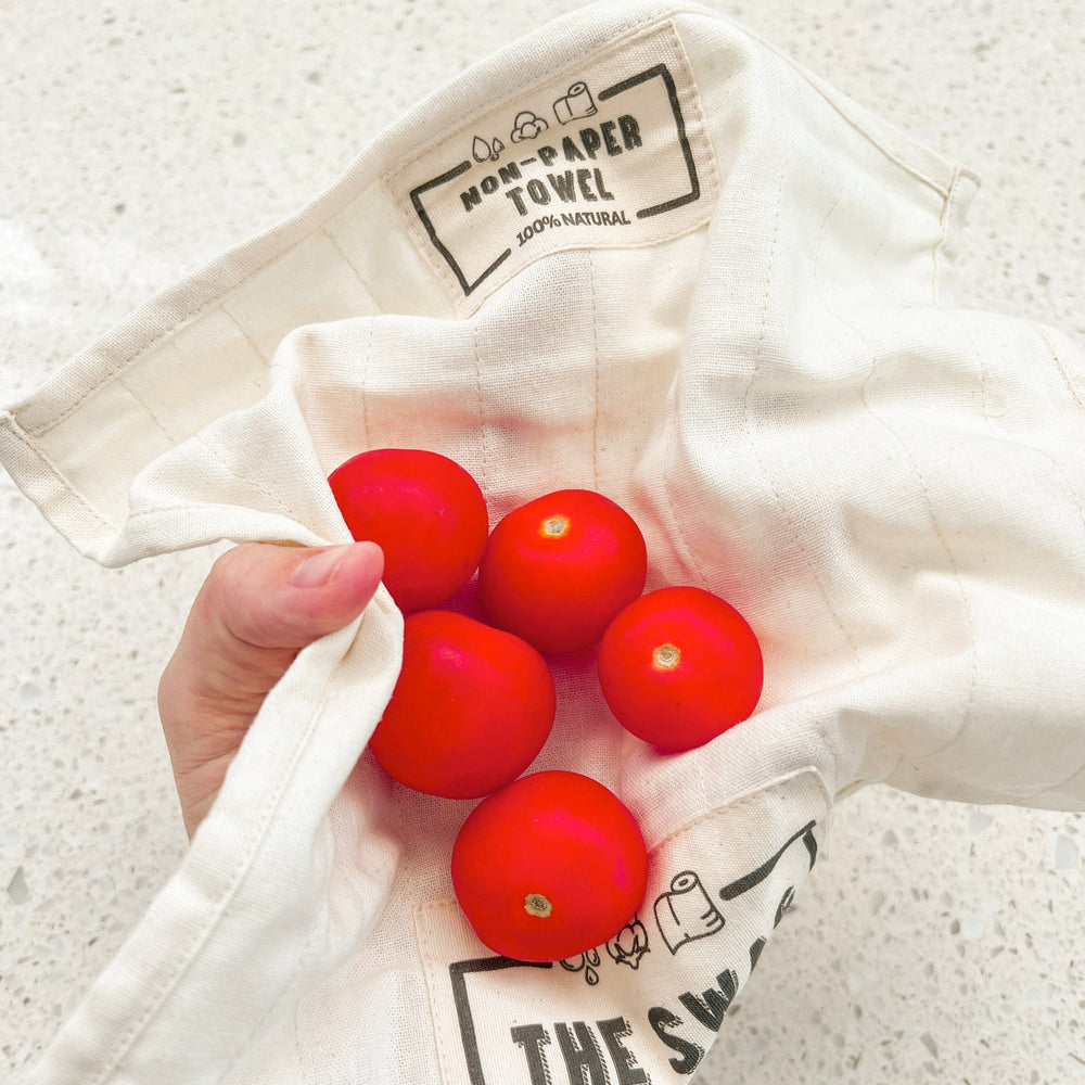 
                      
                        100% natural and reusable non-paper towel draining baby tomatoes - The Swag AU


                      
                    