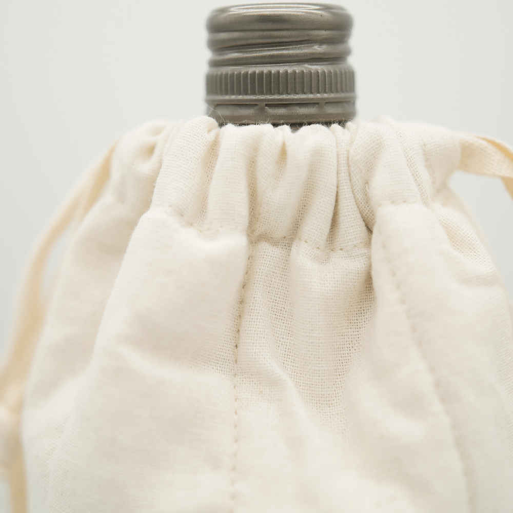 The Swag Quick Chill Bag. The drawstring closure of this reusable quick chill bag for wine  - The Swag AU