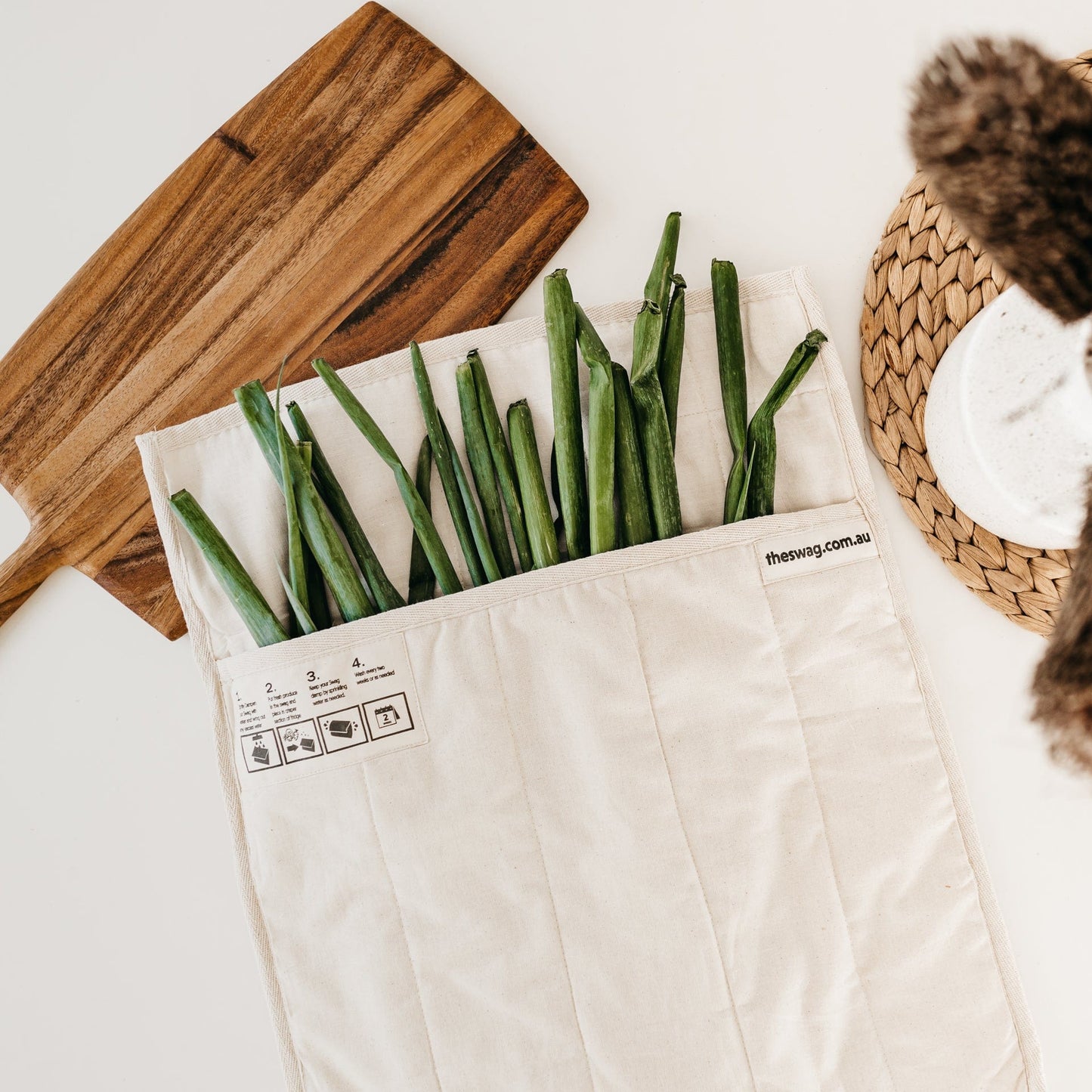 The Large Swag filled with spring onions - The Swag AU
