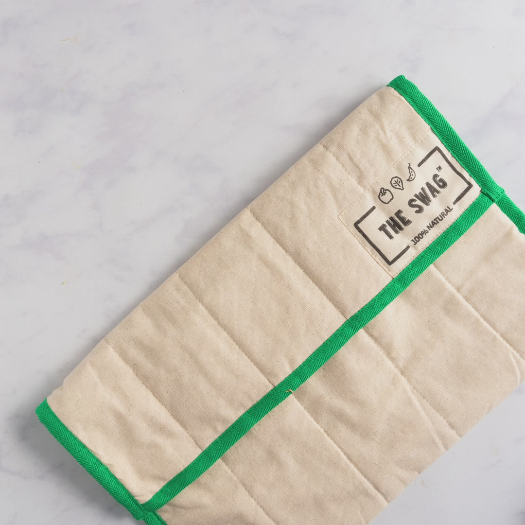 A stop motion video of happy fruit and veggies being placed into a small reusable Swag fridge bag showing how much this Swag produce bag can hold - The Swag AU
