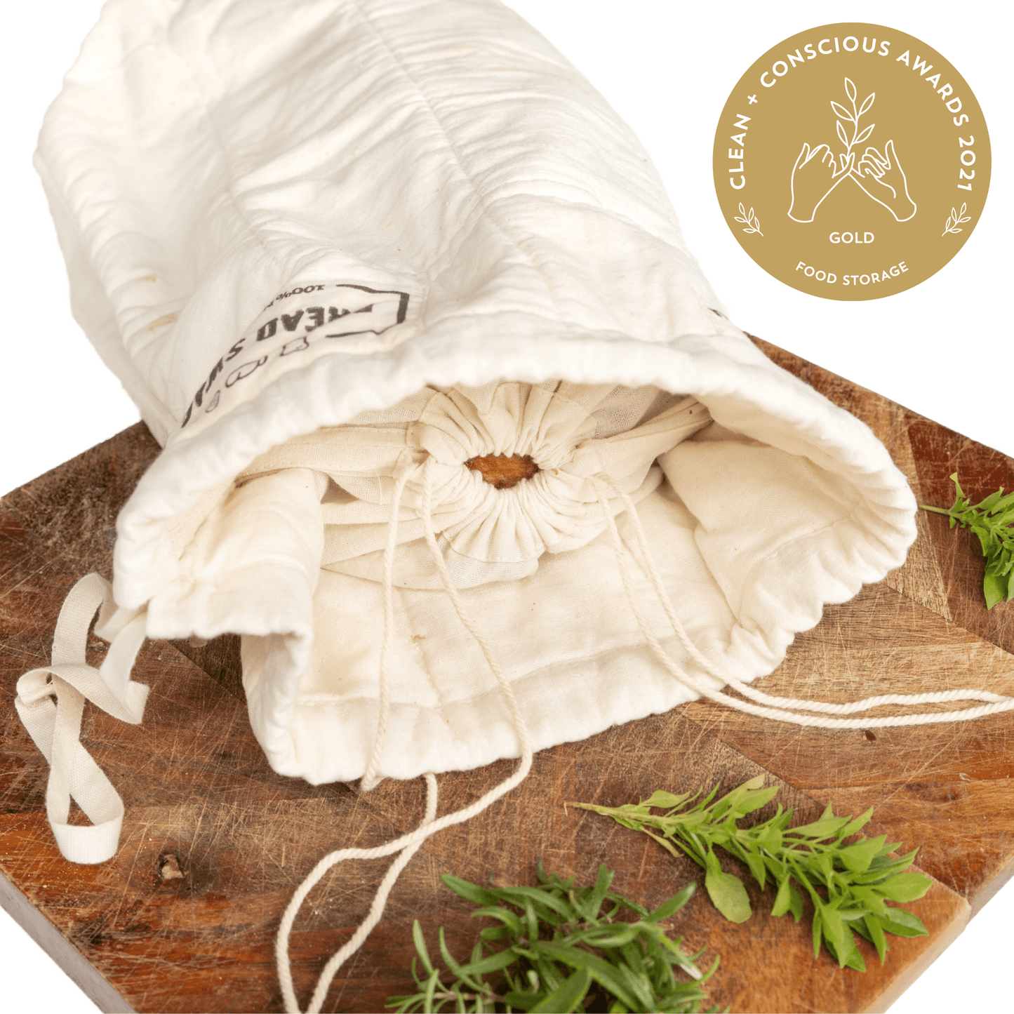 The Swag - The Bread Swags double closing mechanism with pull ties plus featuring the Clean and Conscious Gold Award banner - The Swag AU
